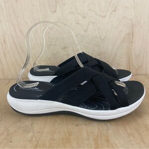 Cloudsteppers by Clarks Mira Grove Black Slip-On Sandals Women’s Size 8.5